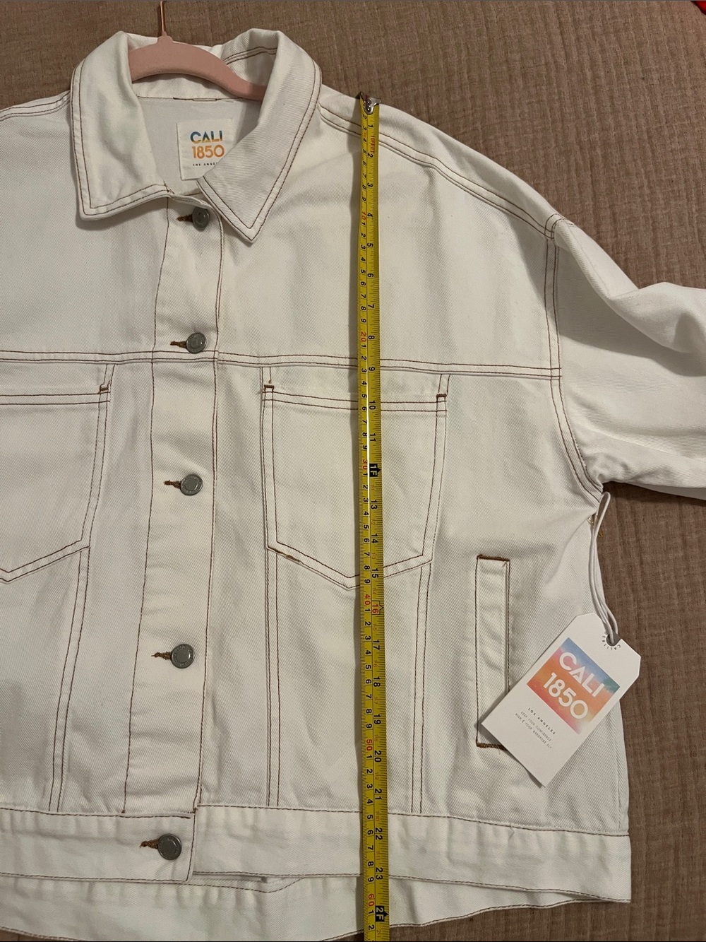 CALI 1850 Women's Off-White Denim Jacket - Picture 5 of 8